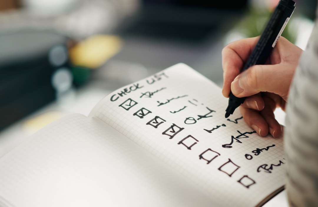 Checklist notebook with pen — representing the systematic gap analysis process