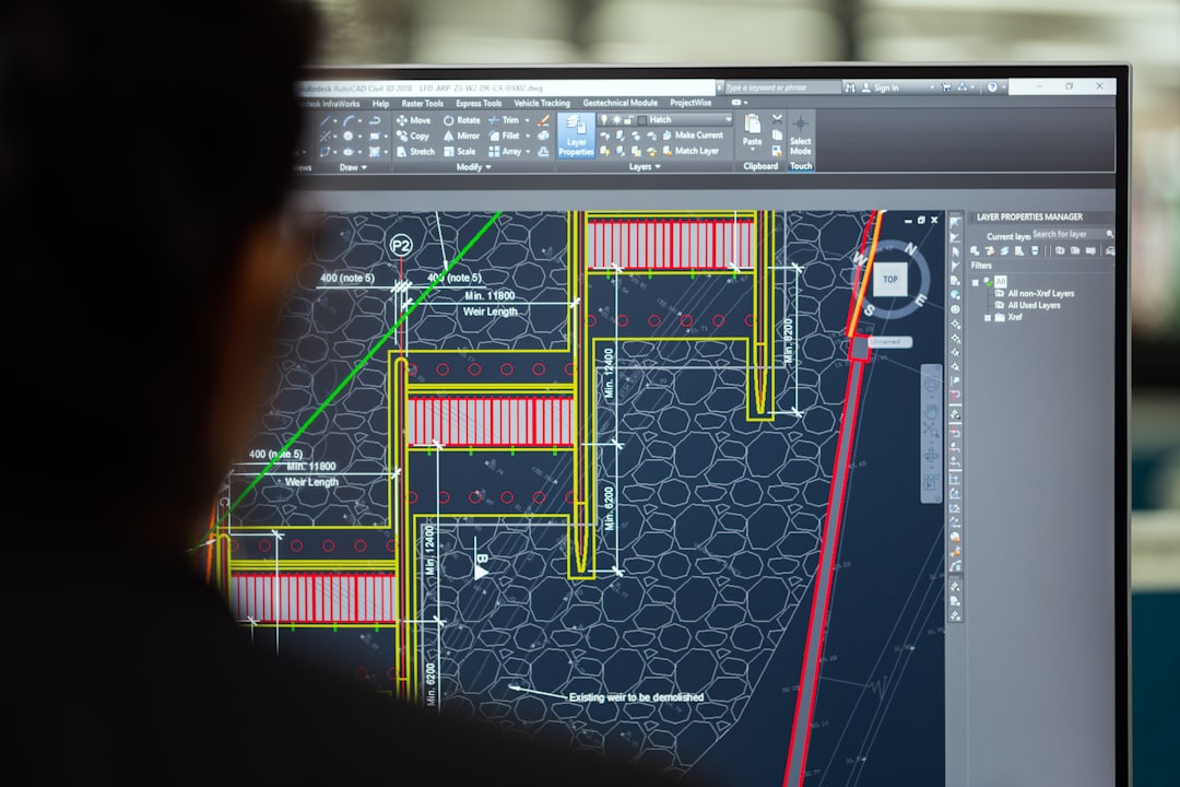 Civil engineer designing on a computer — representing engineering accreditation software in use
