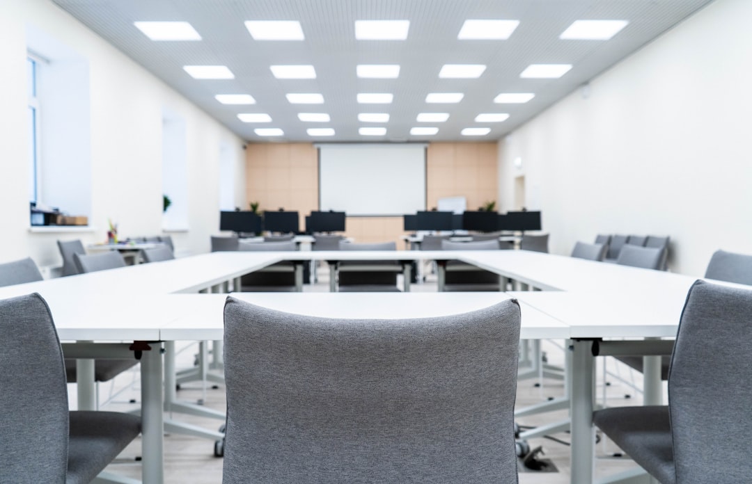 Conference room with long table and chairs