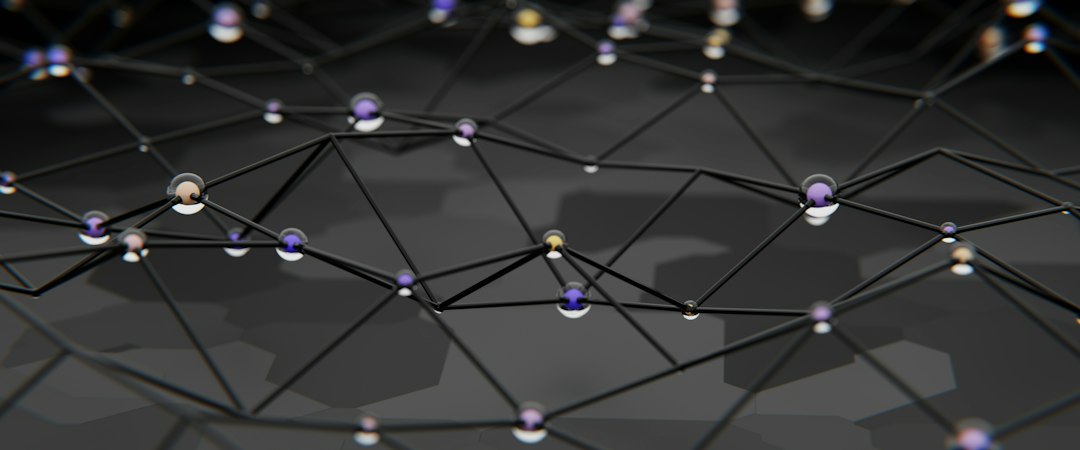 A dark field of interconnected nodes, symbolizing the ongoing, always-current state of evidence in a connected system